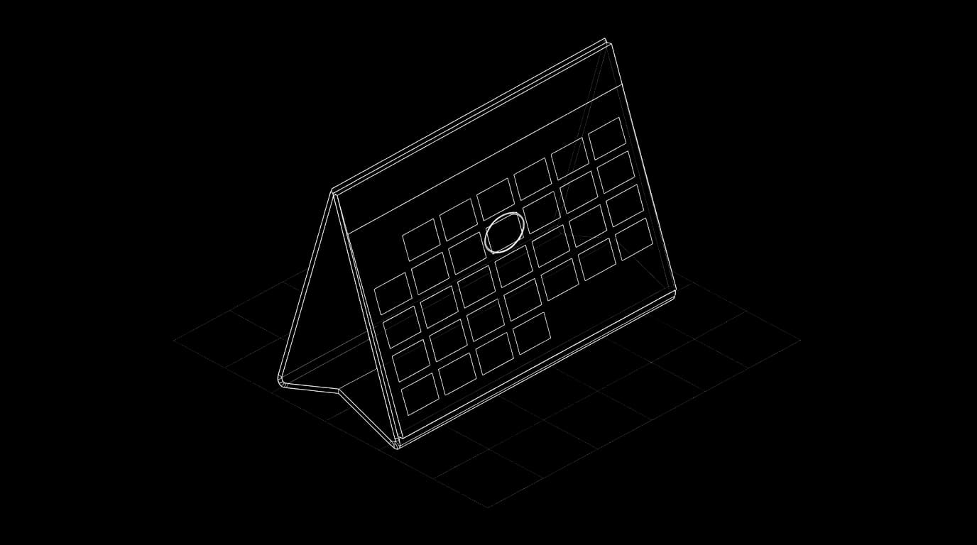 Isometric wireframe illustration for Appointment booking