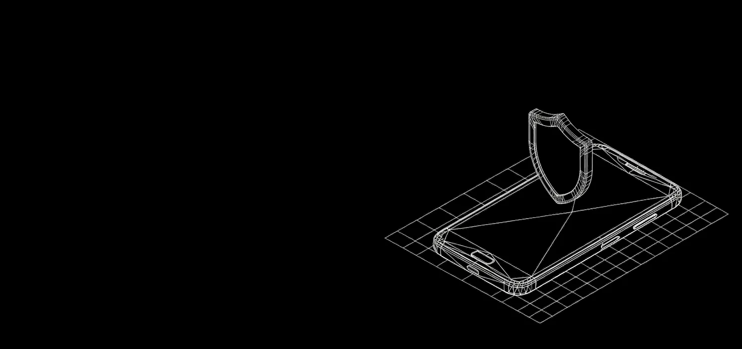 Isometric wireframe for Branded Call ID