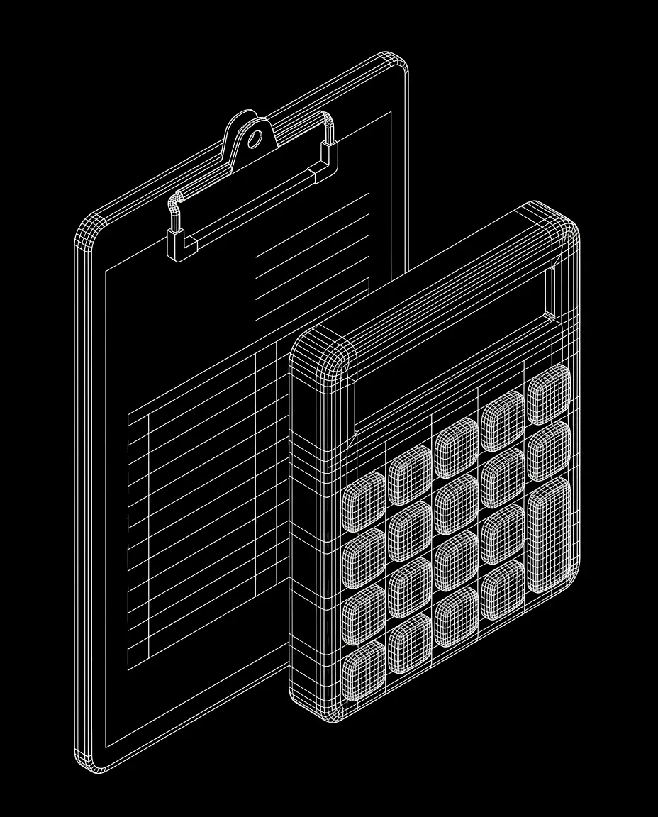 Isometric wireframe icon for Quote Follow-Up